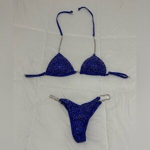Pre Loved Like New KH Customs Competition Bikini One Size in Blue Purple Shatter